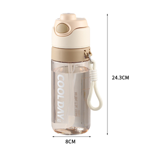 780ml kullanımlık Bpa ücretsiz Tritan içecek plastik açık seyahat spor spor taşınabilir sis sprey su şişesi pipetli bardak - Product Image 6