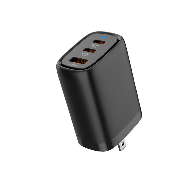 65W GaN ACC Folding Foot Fast Charger US Standard PD QC Mobile Charger Adapter for PC Phone Tablet Laptop & Camera
