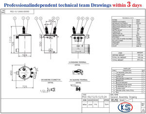 Enerji Tasarruflu Küçük İşletme Tipi Hafif 50KVA 6KV Tek Fazlı IEC UL Korozyona Dayanıklı Direk Üstü Trafo - Product Image 2