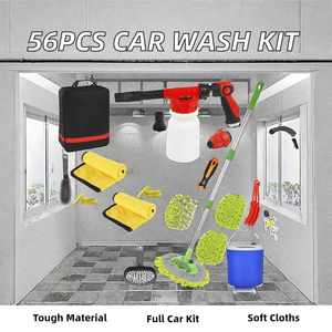 56Pcs Interior & Exterior Detailing Car Set Microfiber Exterior Interior Car Wash Cleaning Tools Kit - Product Image 2