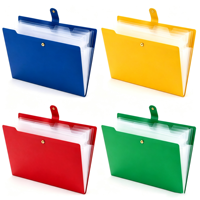 Porte-documents extensible A4 avec logo personnalisé, 5 poches, imperméable, en PP, pour promotion