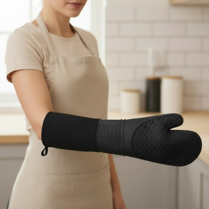 Gants de four en silicone isolants thermiques, anti-brûlure, épaissis, résistants à l'huile et aux hautes températures pour la cuisson et la cuisine - Product Image 2