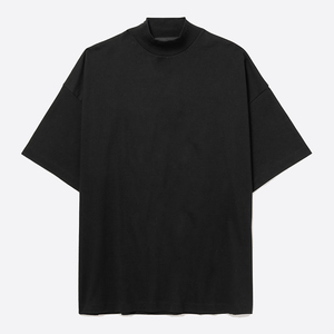 Camiseta Extra Grande de Corte Cuadrado, 100% Algodón, para Hombre, Hombros Caídos, Estilo Urbano, Logotipo Personalizado, Cuello Redondo Simulado, Camiseta Corta Lisa para Hombre - Product Image 2