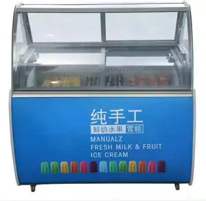 Оптовая продажа из нержавеющей стали для мороженого витрина Коммерческая Морозильная камера для мороженого