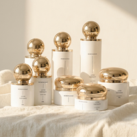 Nouvel arrivage OEM/ODM – Ensemble de flacons pompe en verre recyclable et écologique pour crème, lotion et essence, avec bouchon à vis, personnalisable avec logo sérigraphié