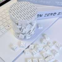 HJSDHI 97-Key Two-Color PBT Keycap Black Contour 4.0 with Crack Character Side Engraved Luminescent