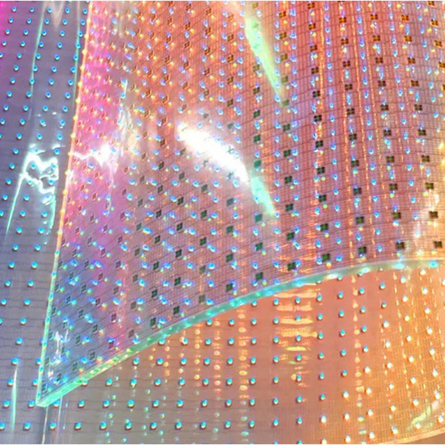 High Brightness Custom Size Crystal Film Screen Car Advertising Flexible LED Screen Transparent LED Display for Vehicle Media