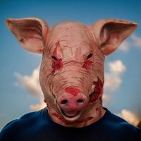 Masque intégral en latex de cochon zombie sanglant avec cou, effrayant, d'horreur, pour Halloween, cosplay, tendance, accessoire de fête costumée pour maison hantée