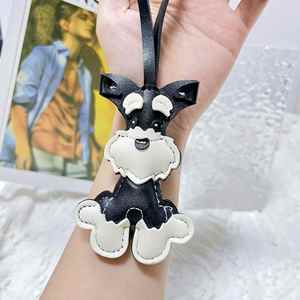 Wholesale Luxury Leather Puppy Keychain Handbag Pendant Women Animal <b>Ornament</b> Car Keychain Designer Dog Bag Charm - Product Image 3