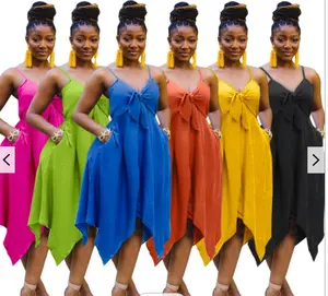超大夏季长裙女性无袖加大码5XL女士马克西长裙沙滩波西米亚非洲女装