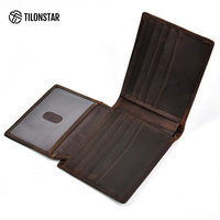 TILONSTAR TWW273 Produk Baru Dompet Lipat Pendek Dompet Uang Mewah Lapisan Atas Kulit Sapi Tempat Kartu Kredit RFID Dompet Kustom