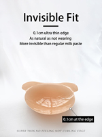 4242 Cache-tétons adhésifs pour femmes, respirants, effet push-up, invisibles, en silicone, motif oreilles d'ours