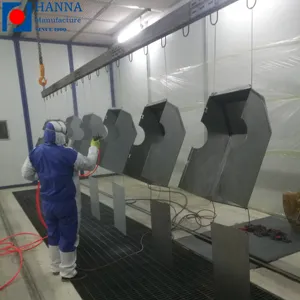 metal powder painting project with degreasing rinsing coating drying process