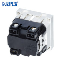 Módulo de Alimentación NEPCI 45x45mm P40 Schuko/bipasso XJY-QB-69, Toma de Corriente Multifuncional Universal Europea 250v/16A