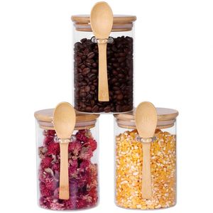 Ensemble de pots à thé en verre hermétiques et résistants à l'humidité, avec couvercle, pour conditionnement secondaire, capacité 250 ml, pot de stockage durable - Product Image 1