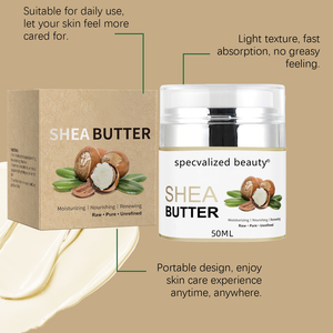 Crema Humectante de Manteca de Karité Rica en Vitamina C, Retiene la Humedad, Nutre <span class=keywords><strong>e</strong></span> Ilumina la Piel - Product Image 4