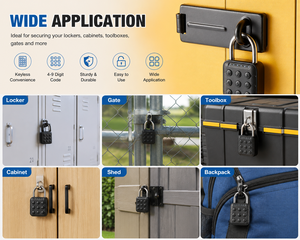 <span class=keywords><strong>Candado</strong></span> Electrónico Inteligente de Aleación de Zinc con Certificación IP65, CE, FCC y RoHS, <span class=keywords><strong>Candado</strong></span> con Contraseña, Soporte OEM - Product Image 2