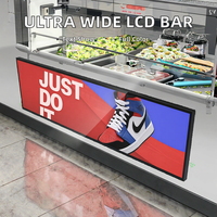 Layar sentuh Digital Lcd ukuran kustom versi Android rak sisi layar Lcd Monitor lebar bar layar Lcd
