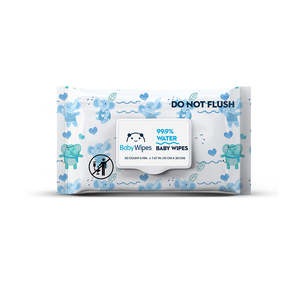 Label kustom perlindungan murni ramah lingkungan bahan spunrenda dapat dikembangkan lembut tidak beraroma tisu basah bayi 60 buah + 80 buah pembersihan - Product Image 6