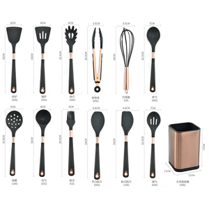 Phong Cách Mới 12 Miếng Thiết Lập Cấp Thực Phẩm Silicone Nấu Ăn Nhà Bếp Đồ Dùng Thiết Lập Hiện Đại Cao Cấp Độc Đáo Cocina Nhà Bếp Đồ Dùng - Product Image 2