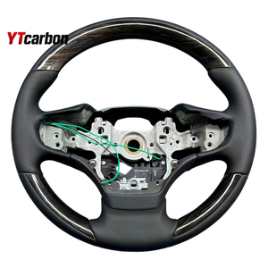 Volante de Cuero y Madera con Diseño Vintage Personalizado para <span class=keywords><strong>Laguna</strong></span> MK3 07+ GT RS, Accesorios Interiores para Auto, YTcarbon - Product Image 3