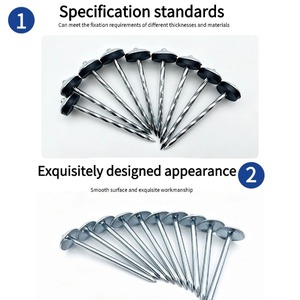 Clous de toiture à tête parapluie longue portée 8x80mm, galvanisés, pour toitures en <span class=keywords><strong>amiante</strong></span>, fabricant de clous de toiture sur mesure, prix de gros - Product Image 5