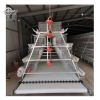 Cage à poules pondeuses entièrement automatique de type A, 3/4 niveaux, galvanisée, design peu encombrant, nouvelle vente directe usine