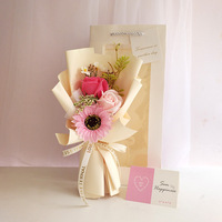 Cadeau de Saint Valentin Bouquet de Fleurs de Savon Artificiel pour Cadeaux de Fête des Mères Autre Décoration de Mariage