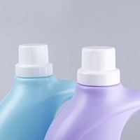 Conteneur d'emballage vide de bouteille de détergent à lessive liquide en plastique HDPE 2L 3L du fabricant chinois avec bouchon de couronne