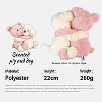 Peluche personnalisée OEM mignonne en forme de cochon ou de chien, rembourrée en coton PP avec doublure en maille, idéale pour la promotion de marque et les cadeaux d'entreprise