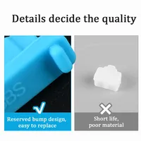 Lot de 16 bouchons anti-poussière en silicone colorés pour ordinateur portable, protection USB et interface RJ45, étanche