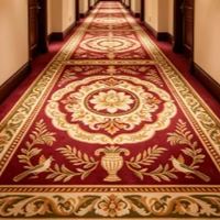 Moderner Abstrakter Teppichboden von Wand zu Wand, Fleckresistenter Teppich für Hotelkorridore und Moscheen