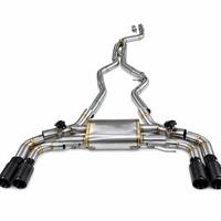 Système d'échappement Valvetronic en acier inoxydable pour BMW M340i M440i G20 G22 B58 Cat-Back, soudé TIG, embouts quadruples en fibre de carbone, 2019+