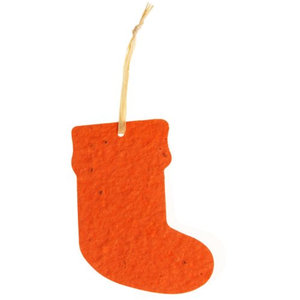 Ornamento Natalizio a Forma di Calza con Logo Personalizzato, Carta Seminabile, Decorazione Festiva Ecologica da Appendere, Regalo all'Ingrosso - Product Image 2