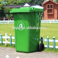 Conteneur à roulettes en plastique 120L/240L/360L/660L/1100L, Poubelle mobile en plastique, Poubelle de 240 litres en Chine