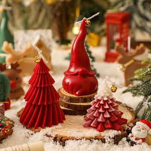 Cire de soja artisanale en gros, mélange de cires cylindriques en forme de Père Noël, souvenirs de Noël créatifs, cadeaux d'ambiance festive pour l'intérieur - Product Image 3
