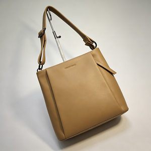 Ladies Large Capacity Leather Bucket <b>Bag</b> Minimalist Style Detachable <b>Strap</b> Work And Daily <b>Shoulder</b> <b>Tote</b> - Product Image 3