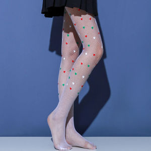 Mode printemps été collants résille mignon coeur vert minceur jambes femmes collants Leggings <span class=keywords><strong>blanc</strong></span> collants maille bas - Product Image 2