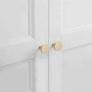 Nordic Brushed Nickel Round Kitchen Pull Handle Gold Knobs For Furniture Cabinet Drawer 1472