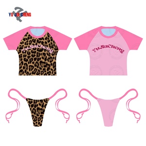 Conjunto de <span class=keywords><strong>Ropa</strong></span> de Mujer Sexy con Estampado de Guepardo para Verano, <span class=keywords><strong>Ropa</strong></span> de Salón, <span class=keywords><strong>Ropa</strong></span> de Calle, Conjunto de 2 Piezas de Camiseta y <span class=keywords><strong>Ropa</strong></span> Interior con Estampado de Leopardo Personalizado - Product Image 1