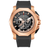 Montre sport pour homme en métal à vente chaude, 10 ATM, mouvement japonais, avec logo client, montres chrono OEM