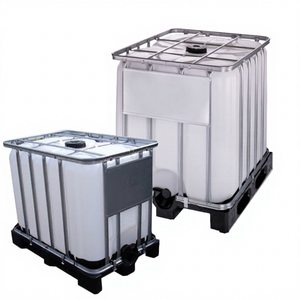 Réservoir d'eau carré en plastique PE de qualité alimentaire avec cage en acier, hermétique, 1000-100000L, équipement de stockage de produits chimiques - Product Image 1