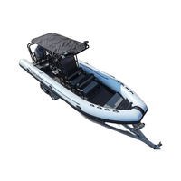 Nouveau modèle RIB 760 coque rigide en fibre de verre bateau à rames de pêche gonflable à vendre
