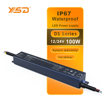 Alimentation LED YSD haute performance PFC 40W DC12V 24V AC100V-277V, étanche IP67, format ultra-compact et mince