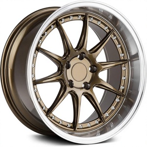Cerchio in Lega di Alluminio Personalizzato 18x8.5 Offset <span class=keywords><strong>35</strong></span>, Schema Foratura 5x114.3, Mozzo 73.1mm, Bronzo Lavorato, Design Multirazze - Product Image 2