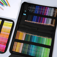 72 120 ensemble de crayons de couleur de couleur de qualité supérieure avec des pigments riches à noyau lisse plomb dans un sac à main pour artistes cadeau parfait