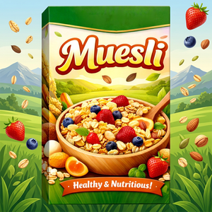Muesli de Frutas Secas Crujientes Sin GMO, Caja a Granel de 250 g, Cereal Saludable para el Desayuno con 8 g de Fibra Dietética e Ingredientes Naturales - Product Image 1