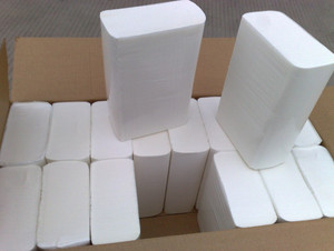 Essuie-tout en papier kraft recyclé écologique, pliage en M, 1 pli, 36 g/m², 23x23 cm, 250 feuilles par paquet, 16 paquets par carton, usage commercial, jetable - Product Image 5