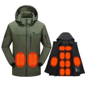 Premium sonbahar ve kış akıllı ısıtma pamuk kayak ceketleri 7.4 Set pil ab depo Unisex ısıtmalı snowboard ceket