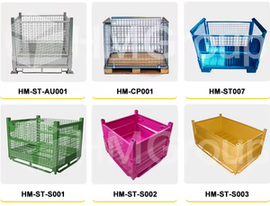 औद्योगिक फोल्डेबल पैलेट बॉक्स Q235 स्टील संक्षारण-प्रतिरोधी भंडारण पिंजरे कम परिवहन के लिए अनुकूलित भंडारण पिंजरे - Product Image 4